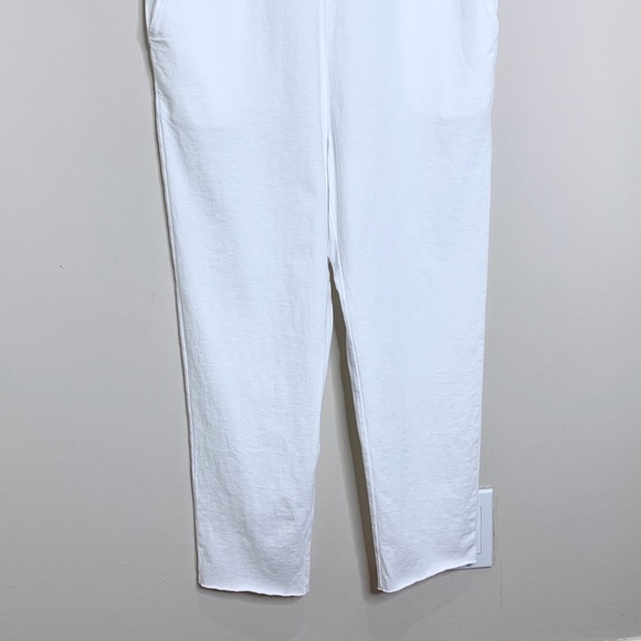 Frank & Eileen Heritage Jersey Tank Jumpsuit (Sz S) Drawstring Cropped White - Picture 6 of 12